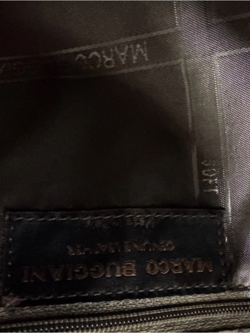 Marco Buggiani Italy Textured Leather Shoulder Bag, Hidden Exterior Pocket - Picture 6 of 7